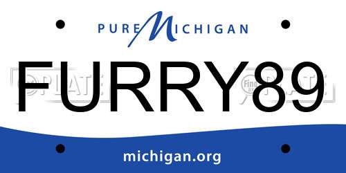 FURRY89 Michigan License Plate