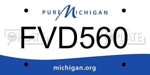 FVD560 Michigan License Plate