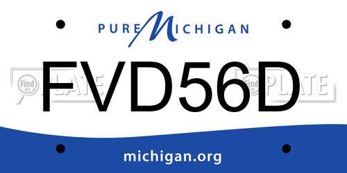 FVD56D Michigan License Plate