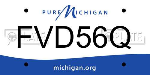 FVD56Q Michigan License Plate