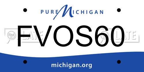 FVOS60 Michigan License Plate