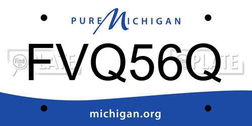 FVQ56Q Michigan License Plate