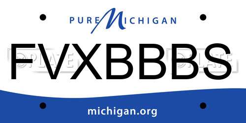 FVXBBBS Michigan License Plate