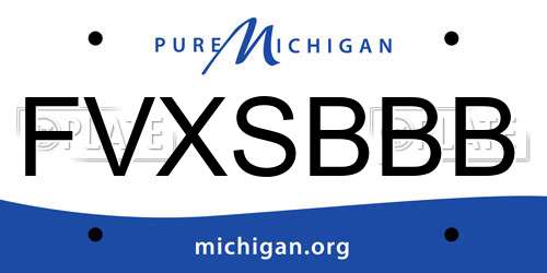 FVXSBBB Michigan License Plate