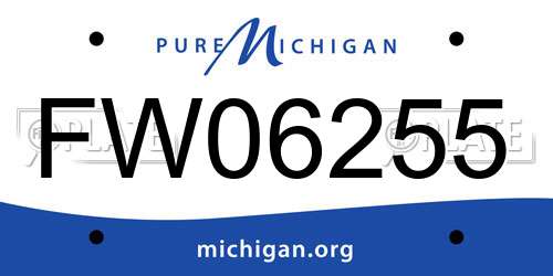 FW06255 Michigan License Plate