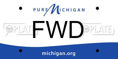 FWD Michigan License Plate