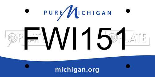 FWI151 Michigan License Plate