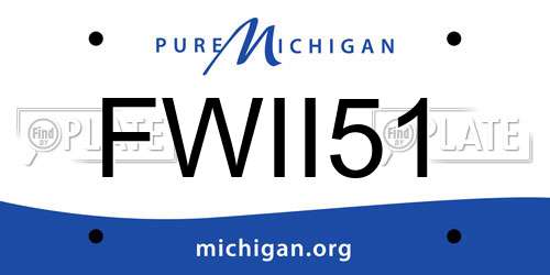 FWII51 Michigan License Plate