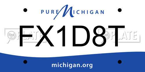 FX1D8T Michigan License Plate