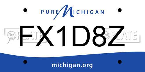 FX1D8Z Michigan License Plate