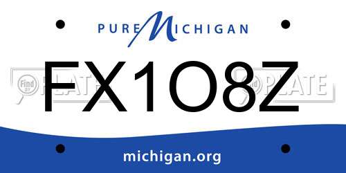 FX1O8Z Michigan License Plate