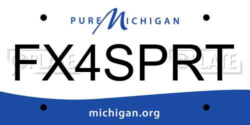 FX4SPRT Michigan License Plate