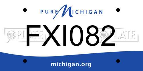 FXI082 Michigan License Plate