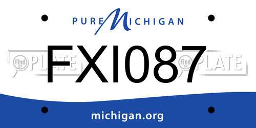 FXI087 Michigan License Plate