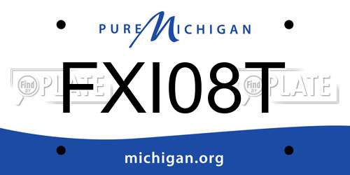 FXI08T Michigan License Plate
