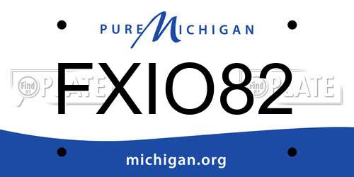 FXIO82 Michigan License Plate