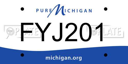 FYJ201 Michigan License Plate