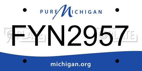 FYN2957 Michigan License Plate