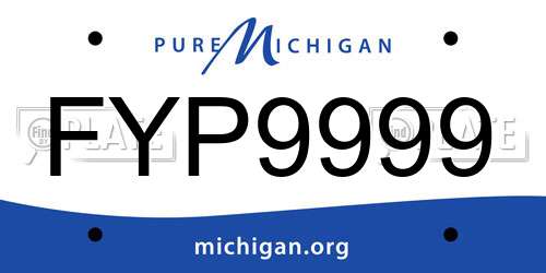 FYP9999 Michigan License Plate