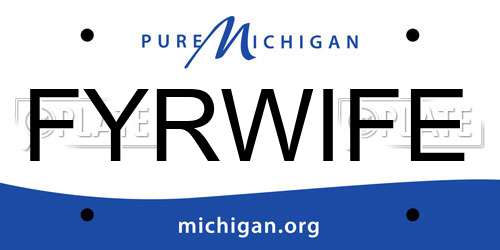 FYRWIFE Michigan License Plate