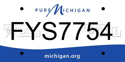 FYS7754 Michigan License Plate