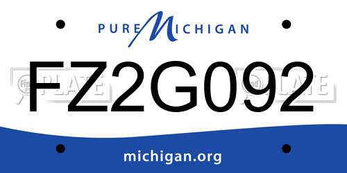 FZ2G092 Michigan License Plate