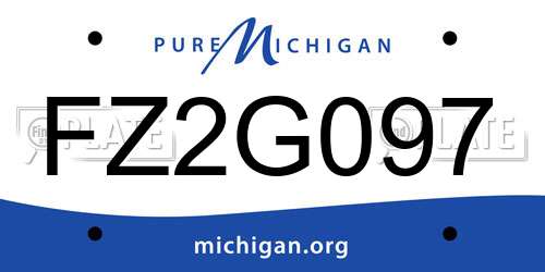 FZ2G097 Michigan License Plate