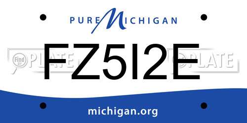 FZ5I2E Michigan License Plate
