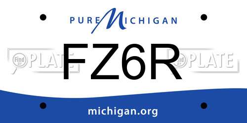 FZ6R Michigan License Plate