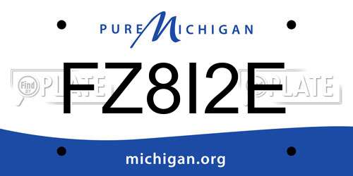 FZ8I2E Michigan License Plate