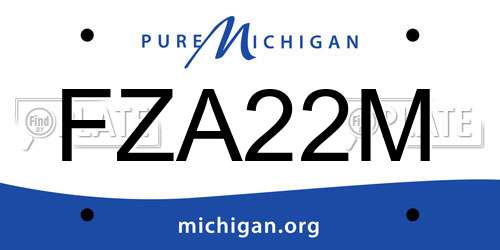 FZA22M Michigan License Plate