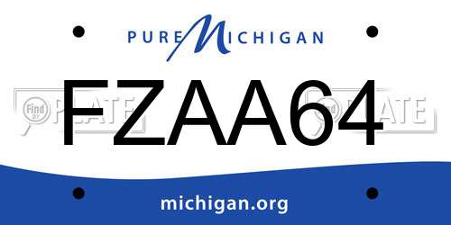 FZAA64 Michigan License Plate