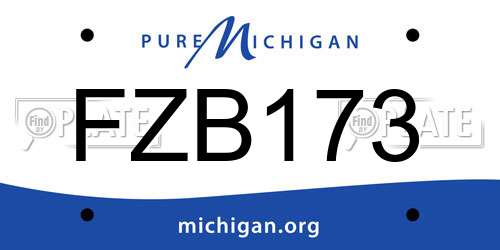 FZB173 Michigan License Plate