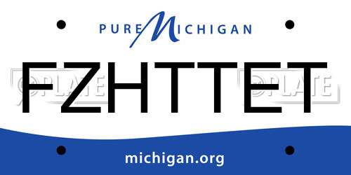 FZHTTET Michigan License Plate