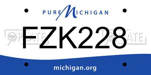 FZK228 Michigan License Plate
