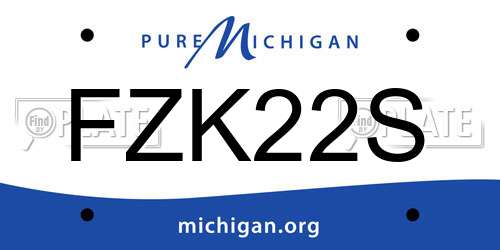 FZK22S Michigan License Plate
