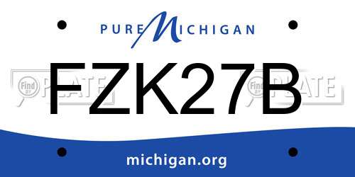 FZK27B Michigan License Plate