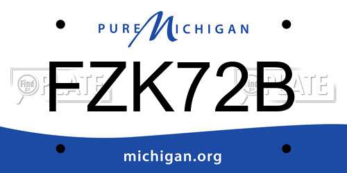 FZK72B Michigan License Plate