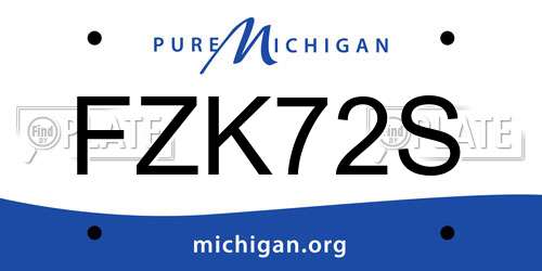 FZK72S Michigan License Plate