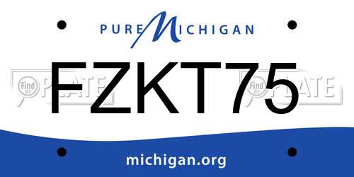FZKT75 Michigan License Plate