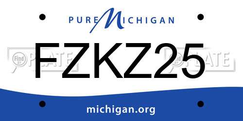 FZKZ25 Michigan License Plate