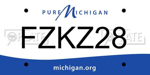 FZKZ28 Michigan License Plate
