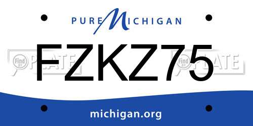 FZKZ75 Michigan License Plate