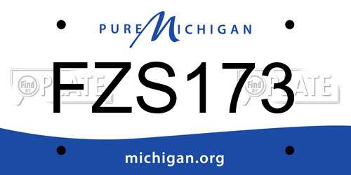 FZS173 Michigan License Plate