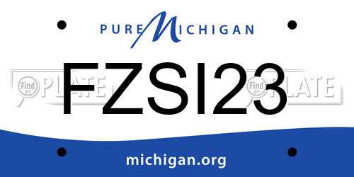 FZSI23 Michigan License Plate