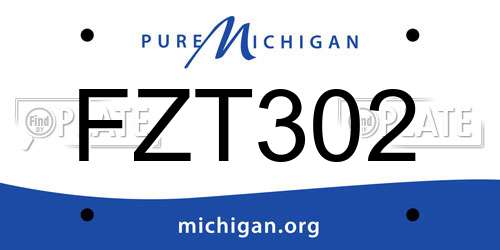 FZT302 Michigan License Plate