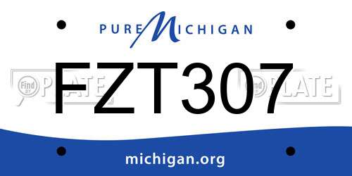 FZT307 Michigan License Plate
