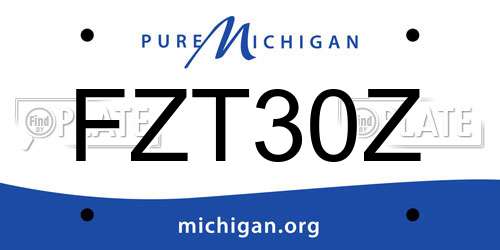 FZT30Z Michigan License Plate