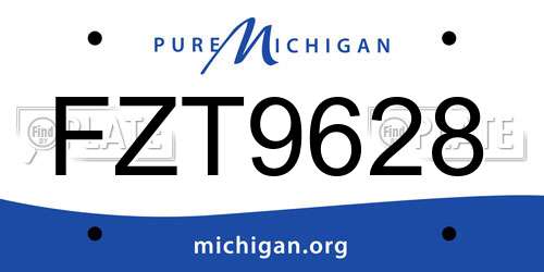 FZT9628 Michigan License Plate
