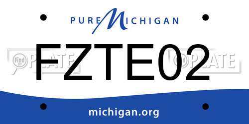 FZTE02 Michigan License Plate